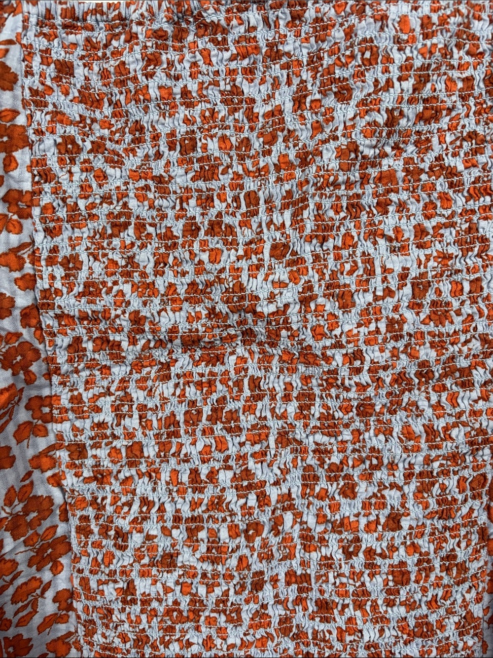 Madewell Lavender Square-Neck Top with Rust Floral Print - Picture 5 of 6